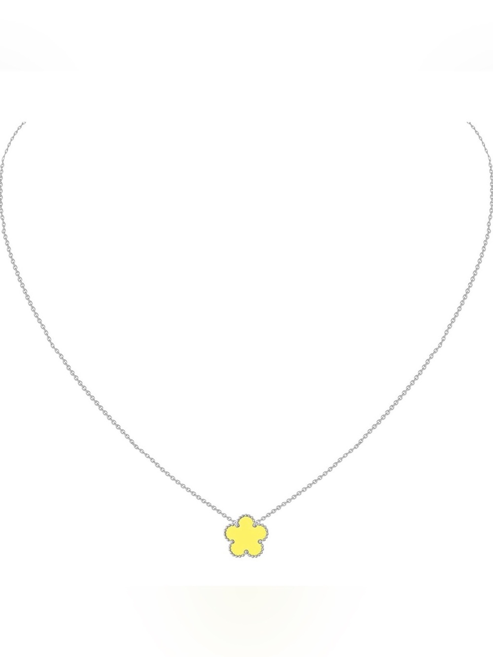 ⭐️FINAL PRICE Stainless Steel Yellow Flower Pendant Necklace
